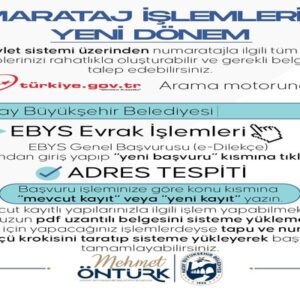 NUMARATAJ İŞLEMLERİNDE YENİ DÖNEM!