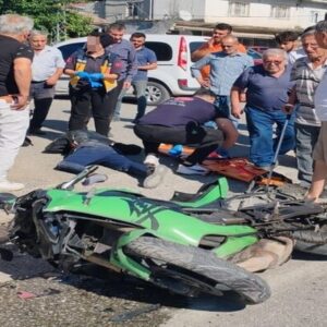 MOTOSİKLET SÜRÜCÜSÜ AĞIR YARALANDI!