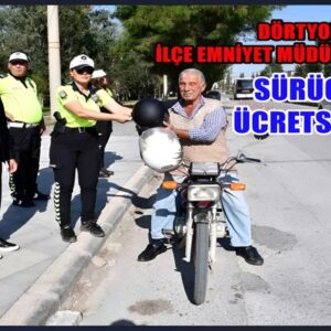 DÖRTYOL İLÇE EMNİYET MÜDÜRLÜĞÜNDEN MOTOSİKLET SÜRÜCÜLERİNE ÜCRETSİZ KASK!
